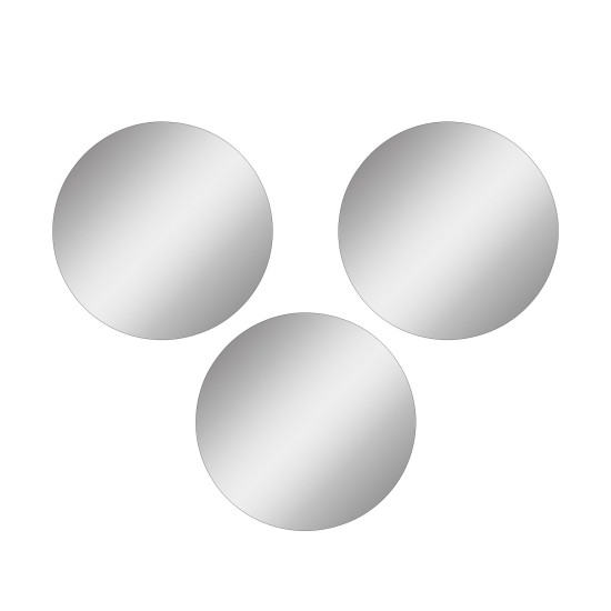 Mirror Round - Triple - Diameter: 30 cm - Silver Silver Mirror Round - Triple - Diameter: 30 cm - Silver Silver