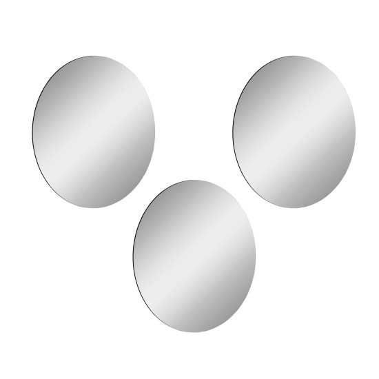 Mirror Round - Triple - Diameter: 30 cm - Silver Silver Mirror Round - Triple - Diameter: 30 cm - Silver Silver