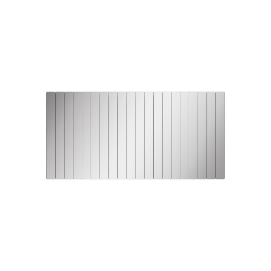 Mirror Rectangular Stripe - 5 x 40 cm ( 20 Pieces ) - Silver Silver