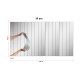 Mirror Rectangular Stripe - 5 x 40 cm ( 20 Pieces ) - Silver Silver