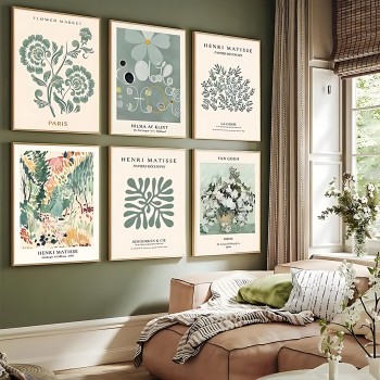 Decorative Framed Painting (6 Pieces) Artsycllct10 Multicolor