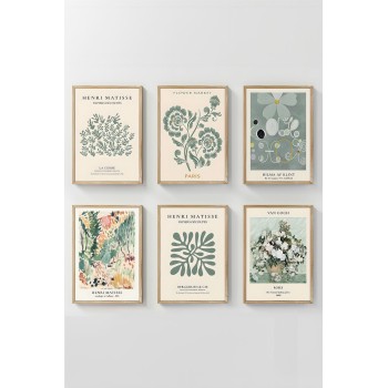 Decorative Framed Painting (6 Pieces) Artsycllct10 Multicolor