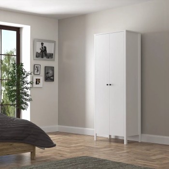 Ντουλάπα Ρούχων - FRN-10040 - Χρώμα Λευκό - 70x54x195εκ