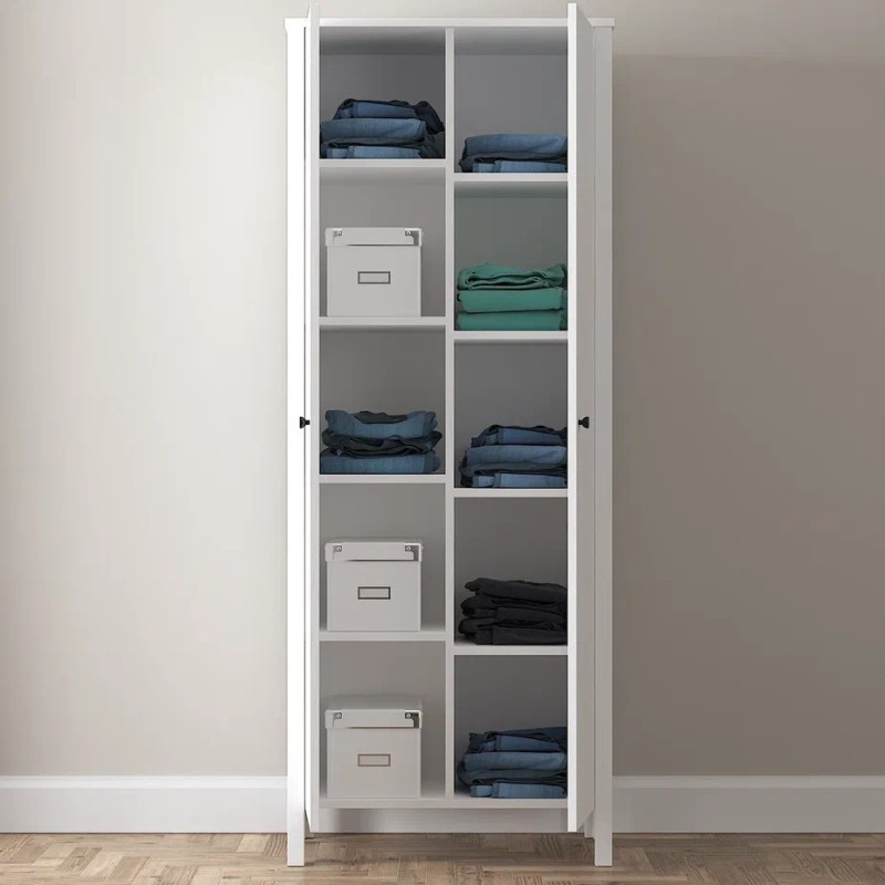 Ντουλάπα Ρούχων - FRN-10040 - Χρώμα Λευκό - 70x54x195εκ