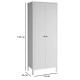 Ντουλάπα Ρούχων - FRN-10040 - Χρώμα Λευκό - 70x54x195εκ Ντουλάπα Ρούχων - FRN-10040 - Χρώμα Λευκό - 70x54x195εκ