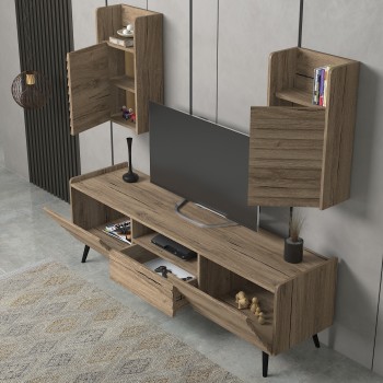 Σύνθεση Τηλεόρασης - FRN-7000-1 - Χρώμα Καρυδί - 180x40x55εκ