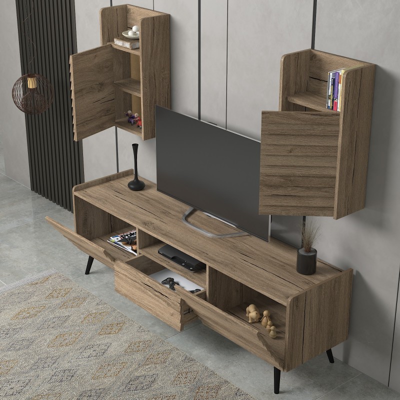 Σύνθεση Τηλεόρασης - FRN-7000-1 - Χρώμα Καρυδί - 180x40x55εκ