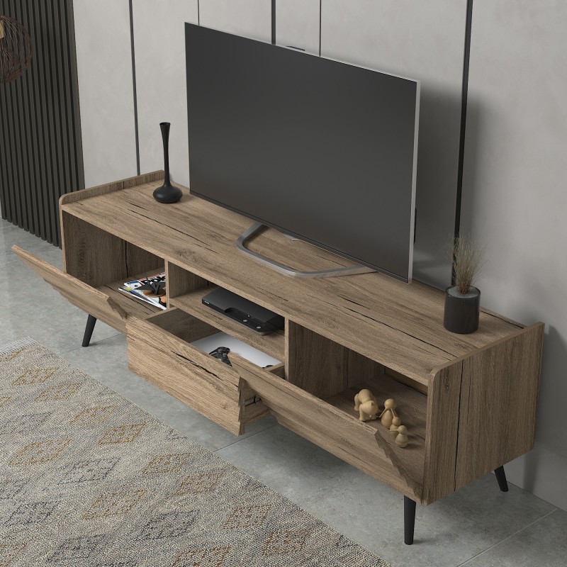 Σύνθεση Τηλεόρασης - FRN-7000-1 - Χρώμα Καρυδί - 180x40x55εκ