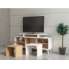 Hanah Home TV Unit Kutay - White, Teak White
Teak