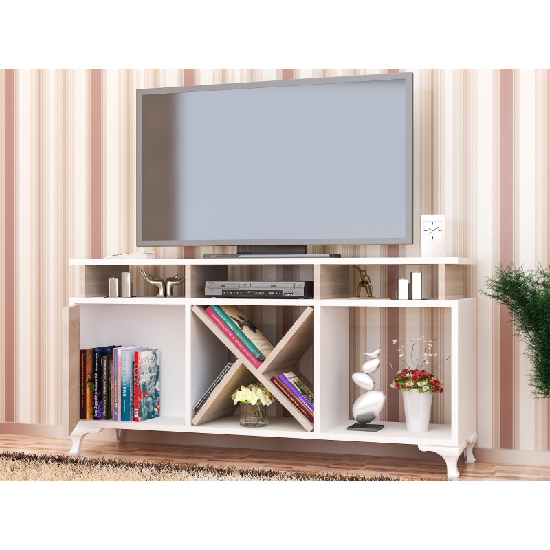 Έπιπλο Τηλεόρασης Ay -120x29,5x56,6εκ - Cordoba Λευκό