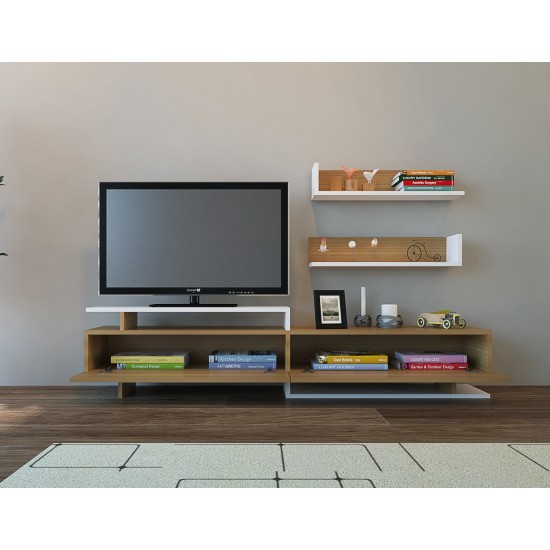 TV Unit Ayaz - Teak, White White
Teak Hanah Home TV Unit Ayaz - Teak, White White
Teak