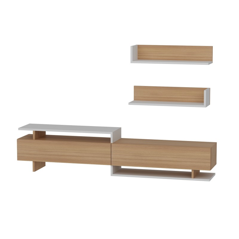 Hanah Home TV Unit Ayaz - Teak, White White
Teak