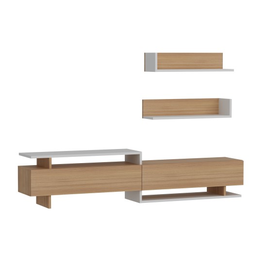 TV Unit Ayaz - Teak, White White
Teak Hanah Home TV Unit Ayaz - Teak, White White
Teak