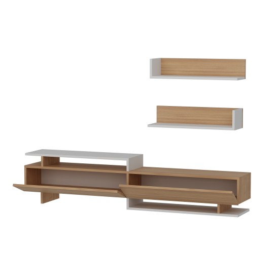 TV Unit Ayaz - Teak, White White
Teak Hanah Home TV Unit Ayaz - Teak, White White
Teak