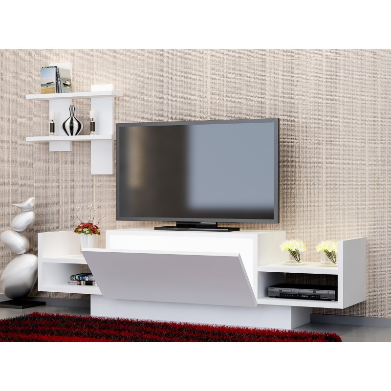 Hanah Home TV Unit Bahar - White White