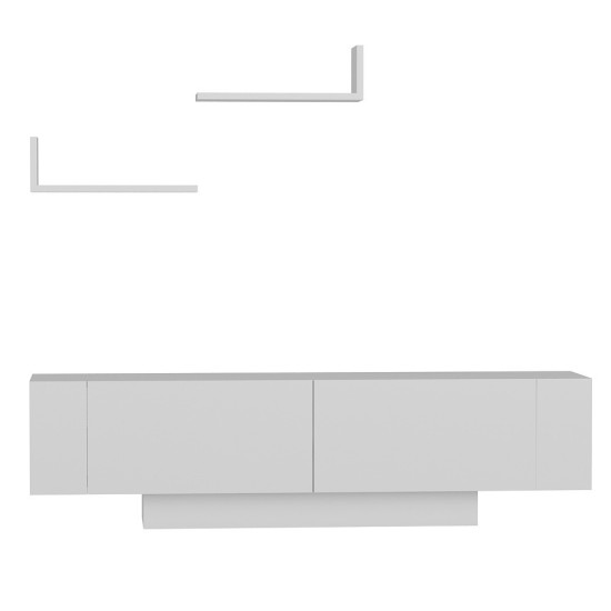 TV Unit Ekol - White White Hanah Home TV Unit Ekol - White White
