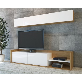 TV Unit Kale - Teak, White White
Teak