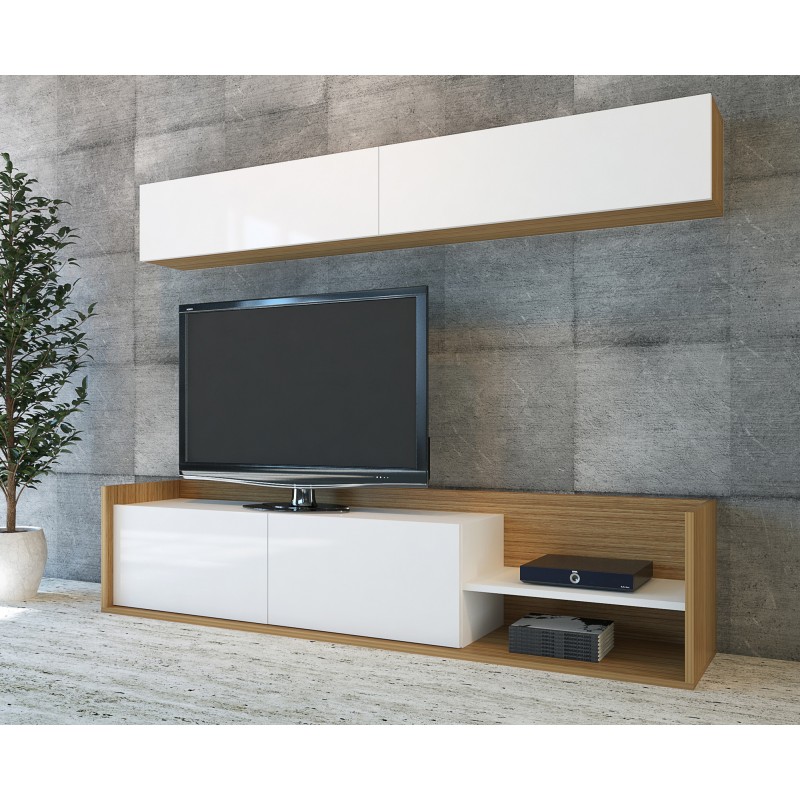 Hanah Home TV Unit Kale - Teak, White White
Teak