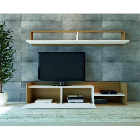 TV Unit Kale - Teak, White White
Teak Hanah Home TV Unit Kale - Teak, White White
Teak