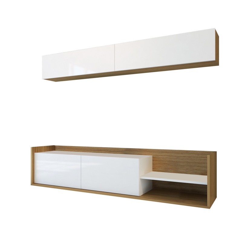 Hanah Home TV Unit Kale - Teak, White White
Teak