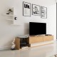 Έπιπλο Τηλεόρασης Liza - Χρώμα Teak Λευκό - 180x30x40εκ Έπιπλο Τηλεόρασης Liza - Χρώμα Teak Λευκό - 180x30x40εκ