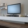 Έπιπλο Τηλεόρασης Lusi - Χρώμα Cordoba Λευκό - 180x31x40εκ