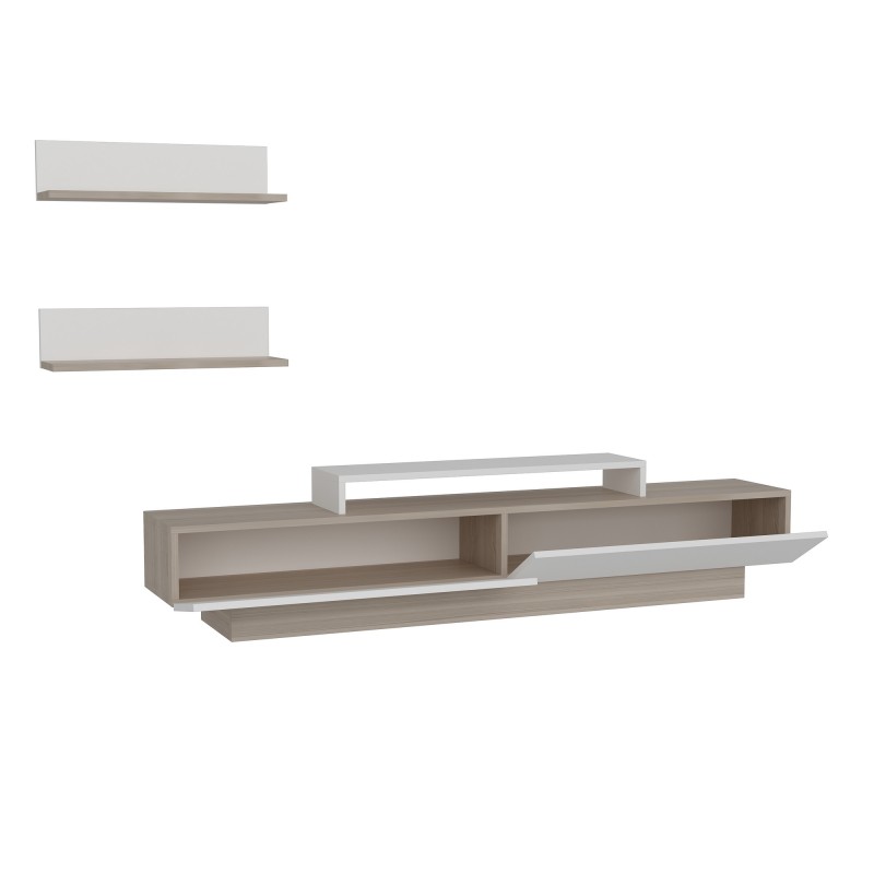 Έπιπλο Τηλεόρασης Lusi - Χρώμα Cordoba Λευκό - 180x31x40εκ