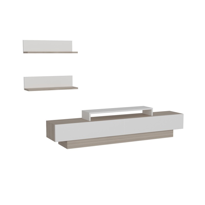 Έπιπλο Τηλεόρασης Lusi - Χρώμα Cordoba Λευκό - 180x31x40εκ
