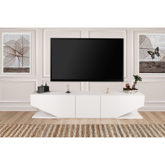 TV Stand Inci - White White Hanah Home TV Stand Inci - White White