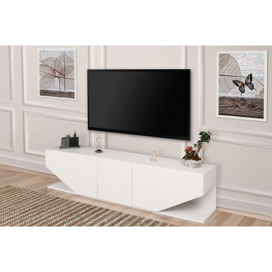 TV Stand Inci - White White Hanah Home TV Stand Inci - White White
