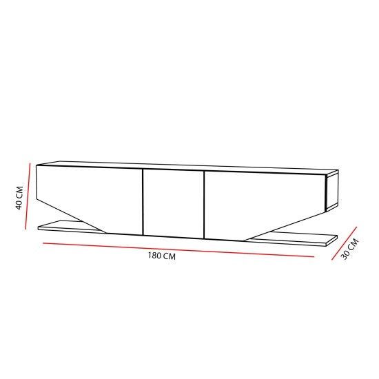 TV Stand Inci - White White Hanah Home TV Stand Inci - White White