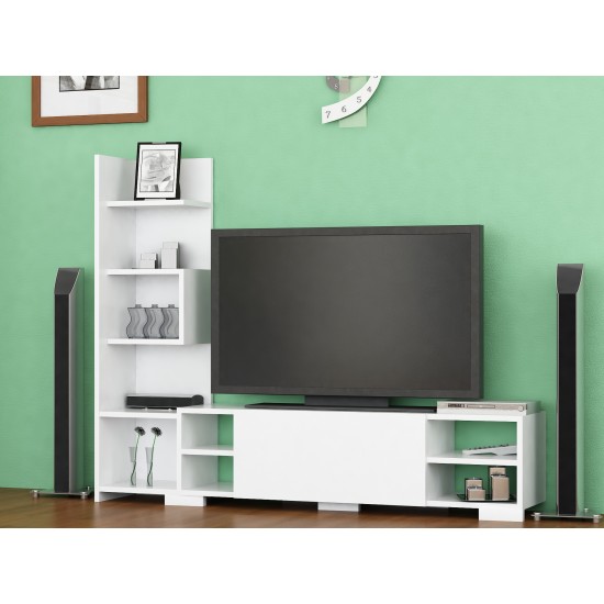 TV Unit Pera - White White Hanah Home TV Unit Pera - White White