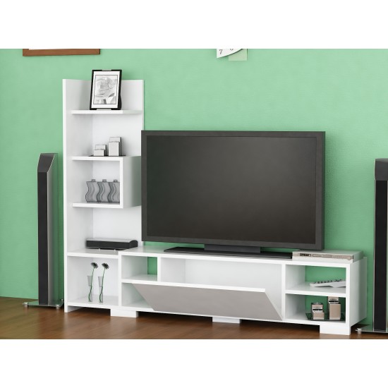 TV Unit Pera - White White Hanah Home TV Unit Pera - White White