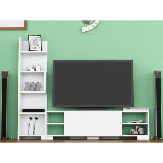 TV Unit Pera - White White Hanah Home TV Unit Pera - White White