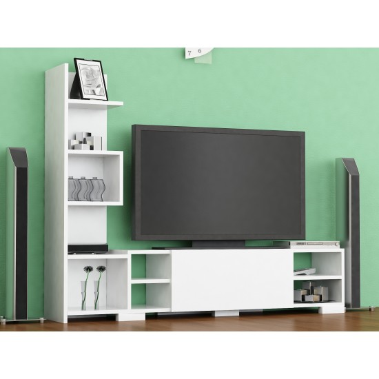 TV Unit Pera - White White Hanah Home TV Unit Pera - White White