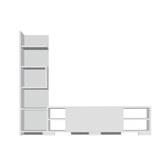 TV Unit Pera - White White Hanah Home TV Unit Pera - White White