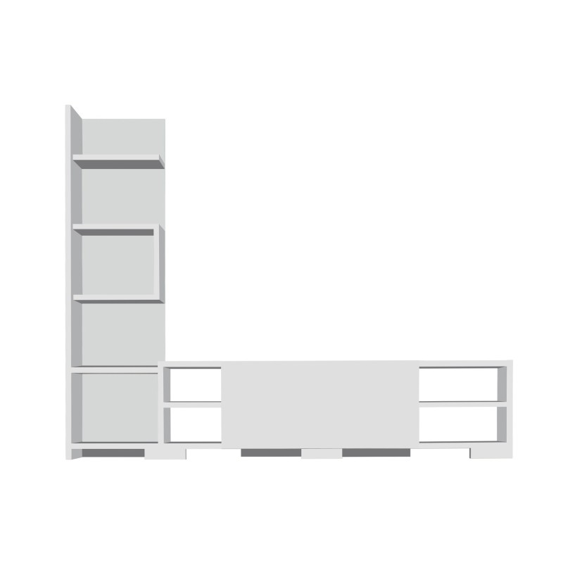 Hanah Home TV Unit Pera - White White