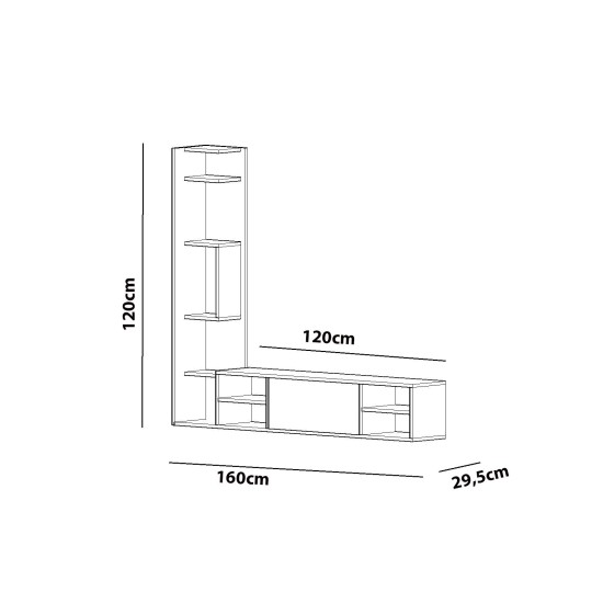 TV Unit Pera - White White Hanah Home TV Unit Pera - White White