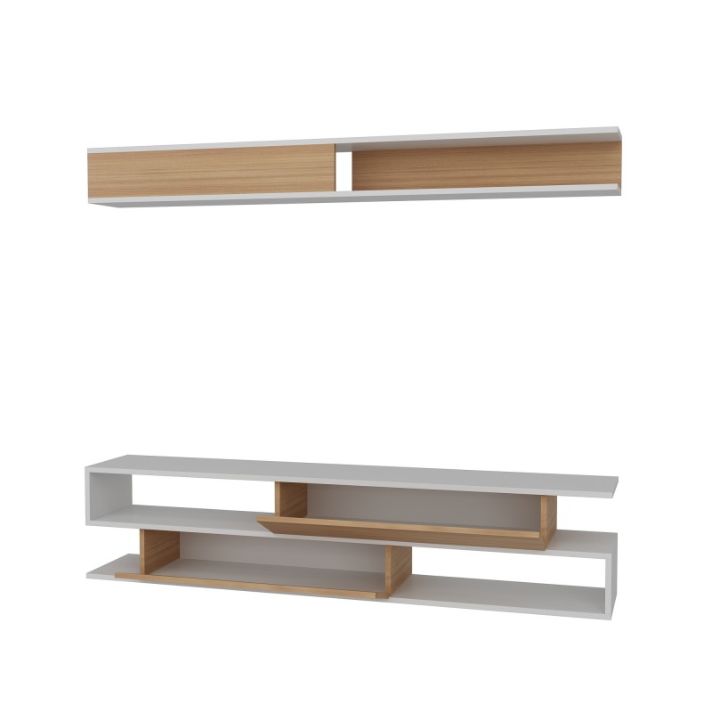 Hanah Home TV Unit Sims - White, Teak White
Teak