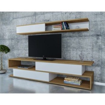 TV Unit Sims - Teak, White White
Teak