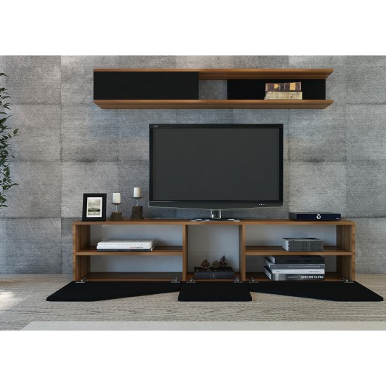 Hanah Home TV Unit Taç - Walnut, Black Walnut
Black