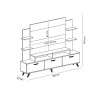 Hanah Home TV Unit Diana - White, Walnut White
Walnut