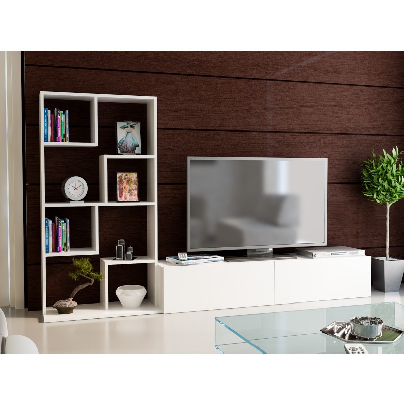 Hanah Home TV Unit Bare - White White