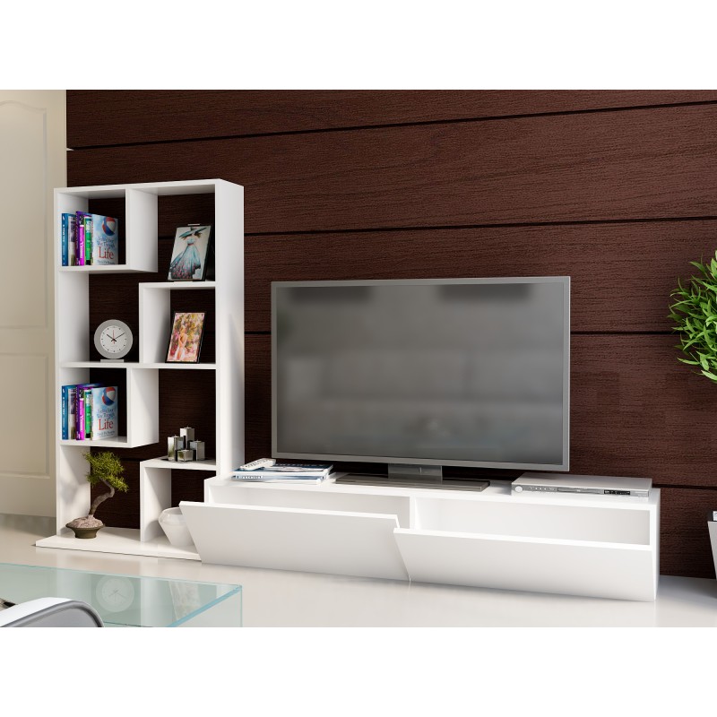 Hanah Home TV Unit Bare - White White