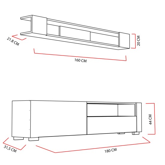TV Unit Arya - White, Cordoba White
Cordoba TV Unit Arya - White, Cordoba White
Cordoba