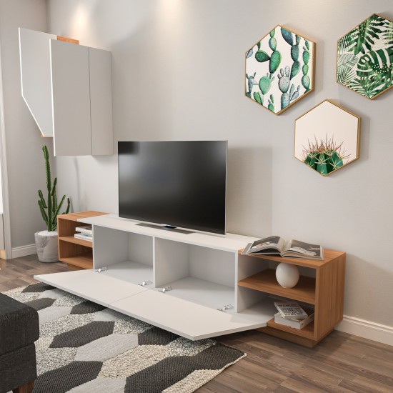 Hanah Home TV Unit Zebra - White, Teak White
Teak