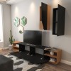 Hanah Home TV Unit Zebra - Black, Teak Black
Teak