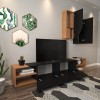Hanah Home TV Unit Zebra - Black, Teak Black
Teak