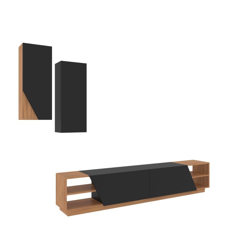 Hanah Home TV Unit Zebra - Black, Teak Black
Teak