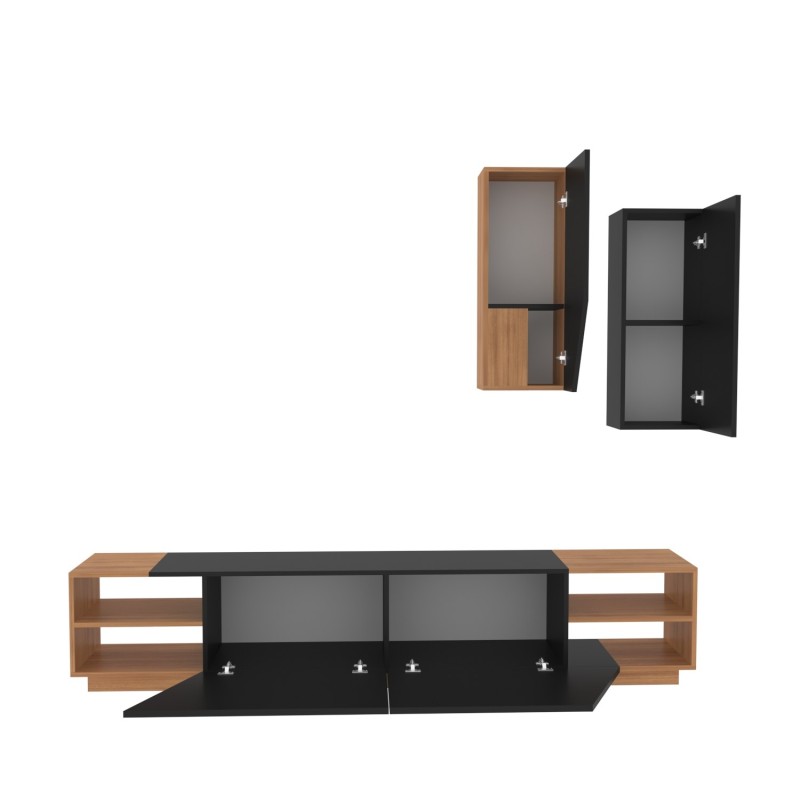Hanah Home TV Unit Zebra - Black, Teak Black
Teak